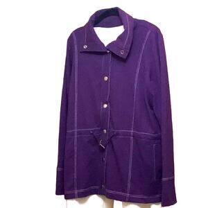 Savvy Sport Purple Cotton Jacket. M